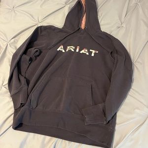 Ariat Sweatshirt Hoodie w/ flower design logo Purple and Pink